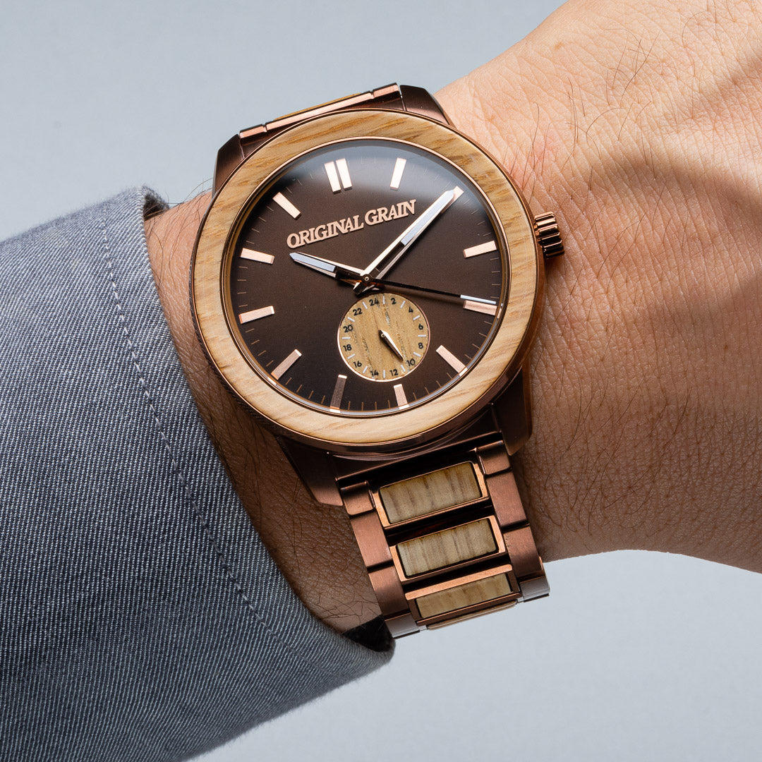 Reclaimed Bourbon Barrel Wood Watch ($364)