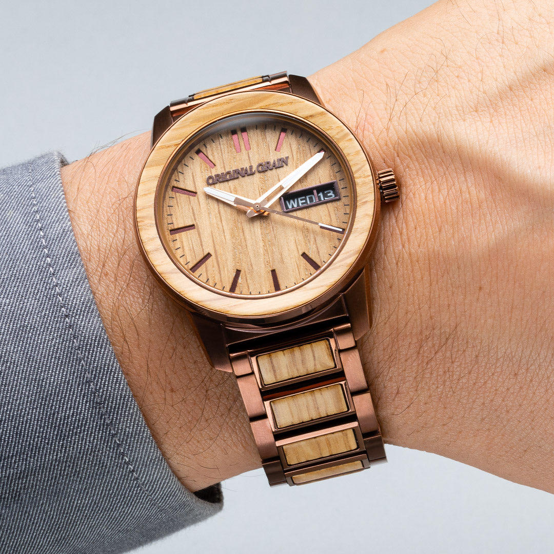 Reclaimed Whiskey 42 Watch + Ring Bundle