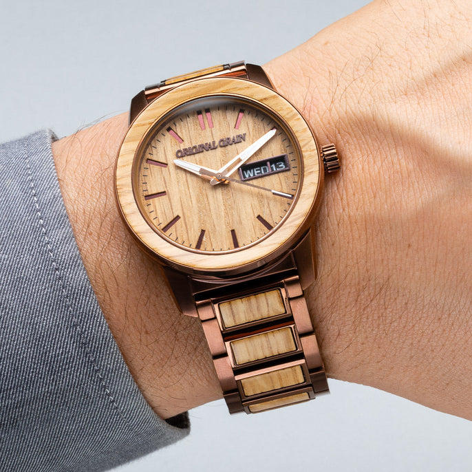 Reclaimed Whiskey 42 Watch + Ring Bundle