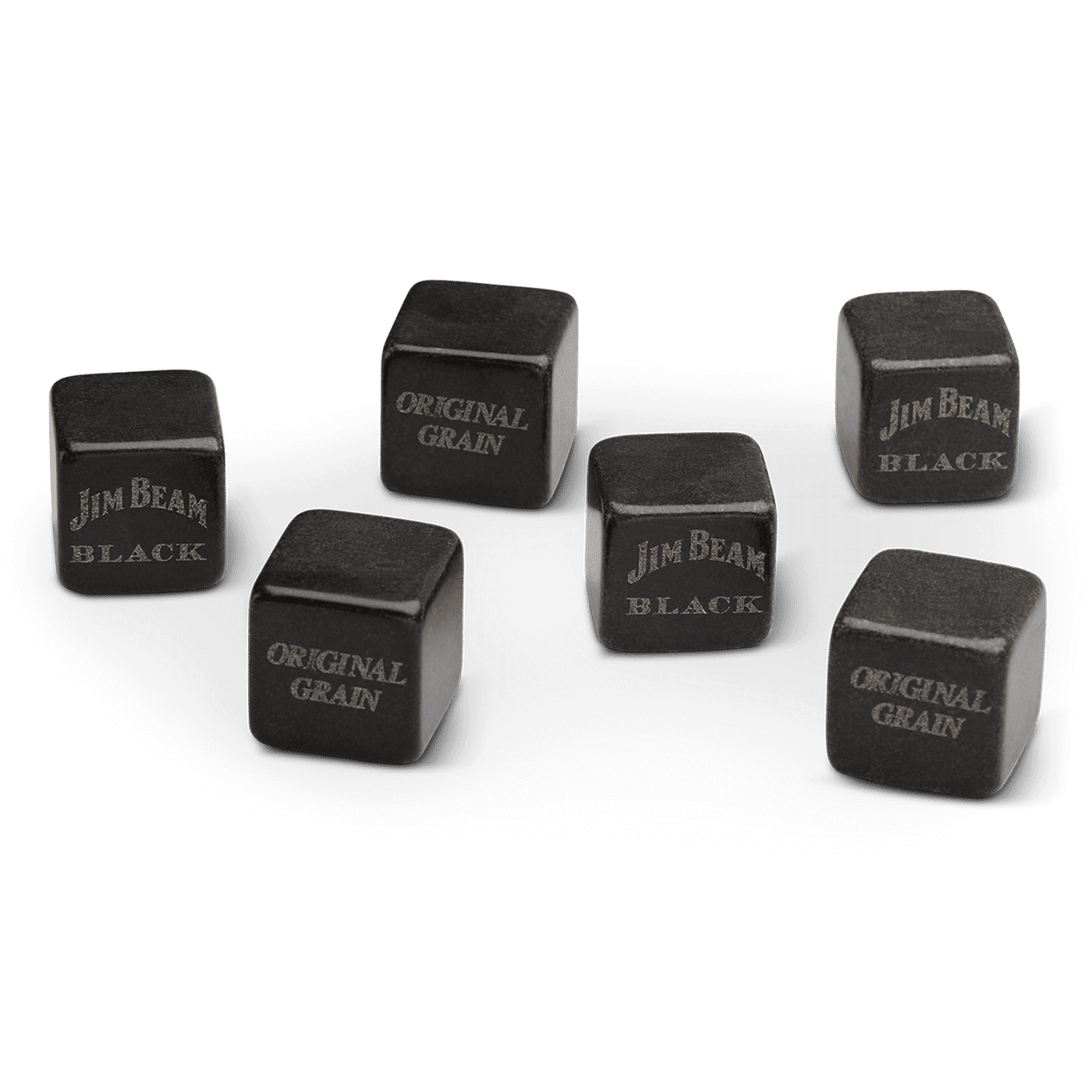 Original Grain x Jim Beam Black Set mit 6 Whiskysteinen