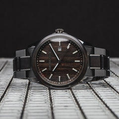 Blackwood Gunmetal Classic 43mm side view by Original Grain