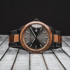 Koa Stonewashed Steel Classic 43mm side view by Original Grain