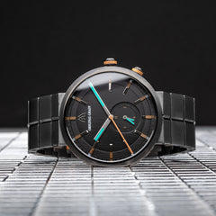 Teakwood Gunmetal Sport MNML 43mm side view by Original Grain