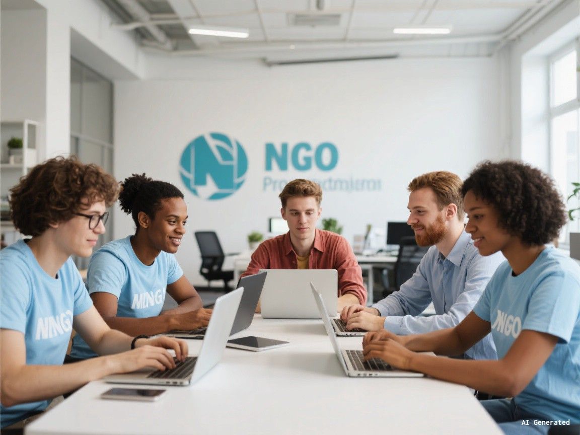Volunteers helping NGOs with technology