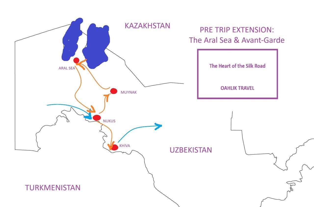 Pre-Trip: The Lost Sea & Desert Fortresses Route Map
