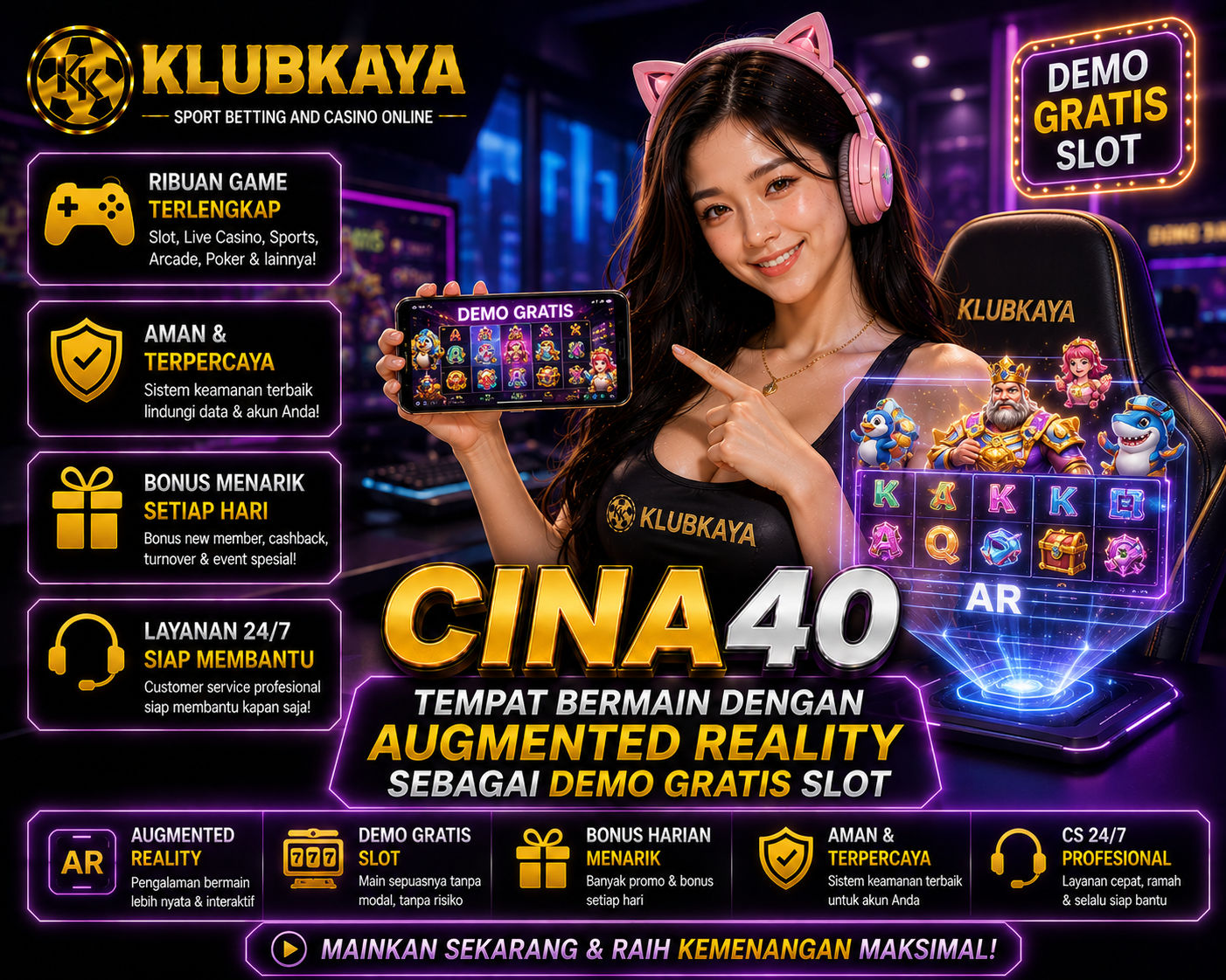 CINA40 : Tempat Bermain Dengan Augmented Reality Sebagai Demo Gratis Slot