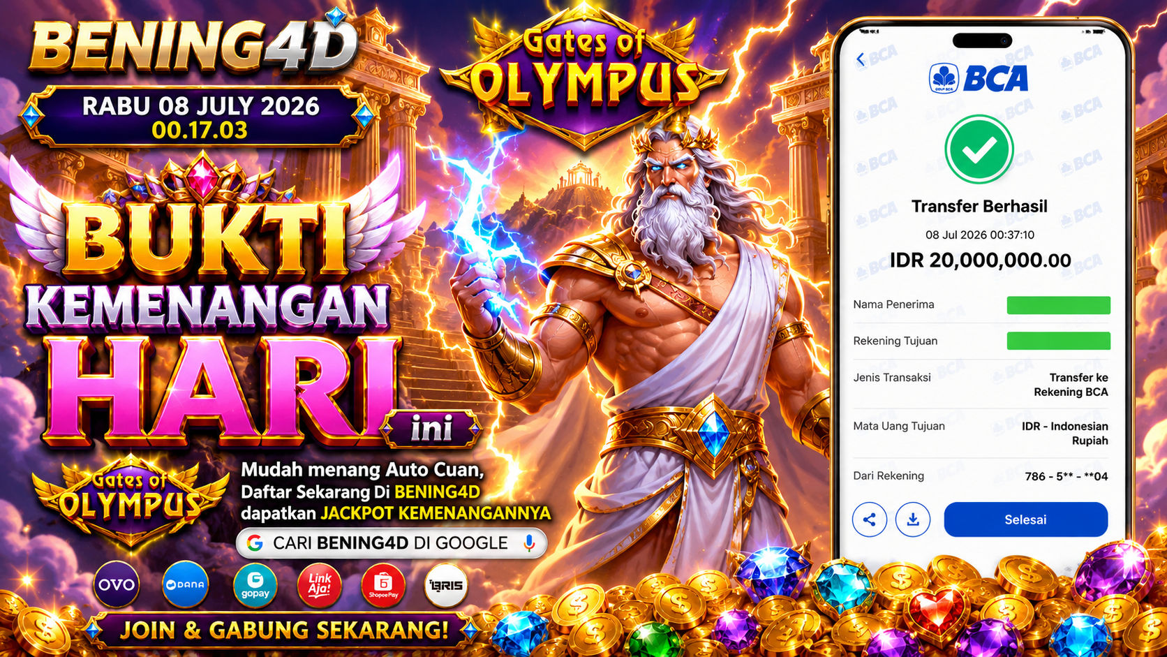 Bukti Kemenangan Bening4D