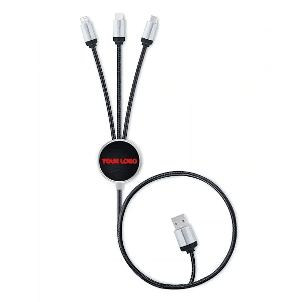 Picture of 3-in-1 Long Charging Cable with PU Pouch