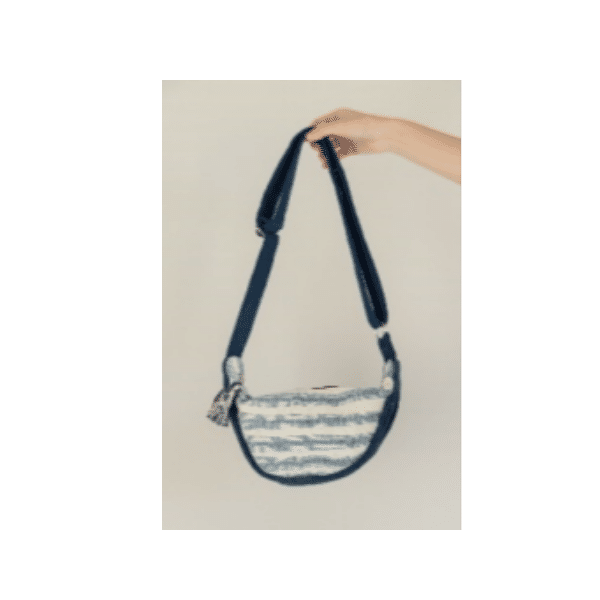 Picture of Fair-trade Woven Ikat Indigo Cotton Cross Sling Bag