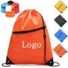 Picture of Drawstring Bag with Zipper - Silkscreen Print