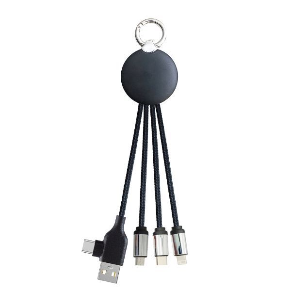 Picture of Recycled Charging Key Cable 3-in-1 in PU Bag