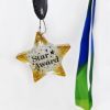 Picture of Resin Star shape medal with landyard