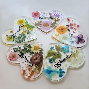 Show details for Resin Heart shape Coaster with Logo Picture of Resin Heart shape Coaster with Logo