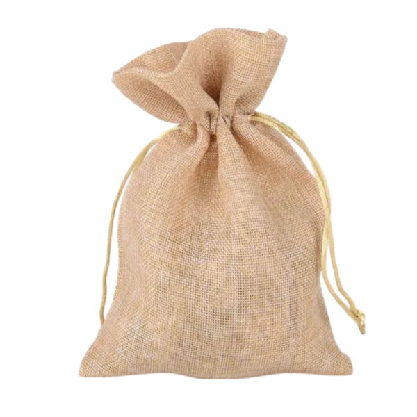 Picture of Natural jute drawstring pouch
