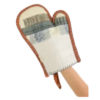 Picture of Orange Cotton Patchwork Oven Mitt