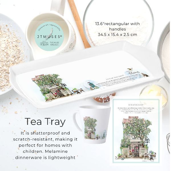 Picture of Shophouse Rectangle Melamine Trays- 13.4-inches with handles-JTMUSES