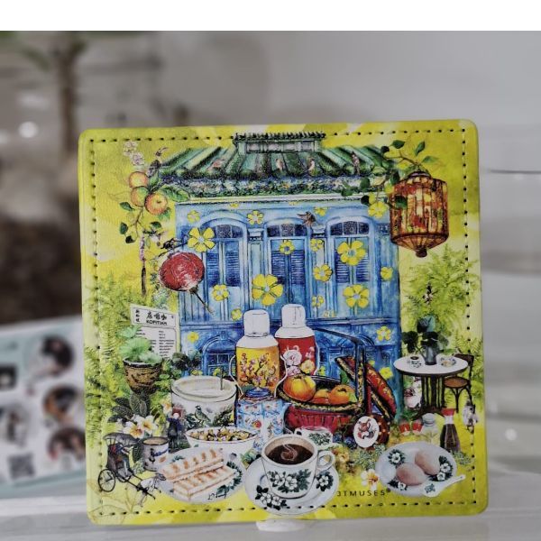 Picture of Faux Leather Coaster set (4 pcs) JTMUSES 