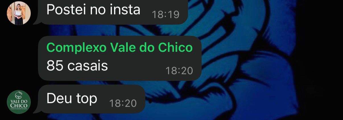 Print de conversa com cliente da MK — depoimento em texto