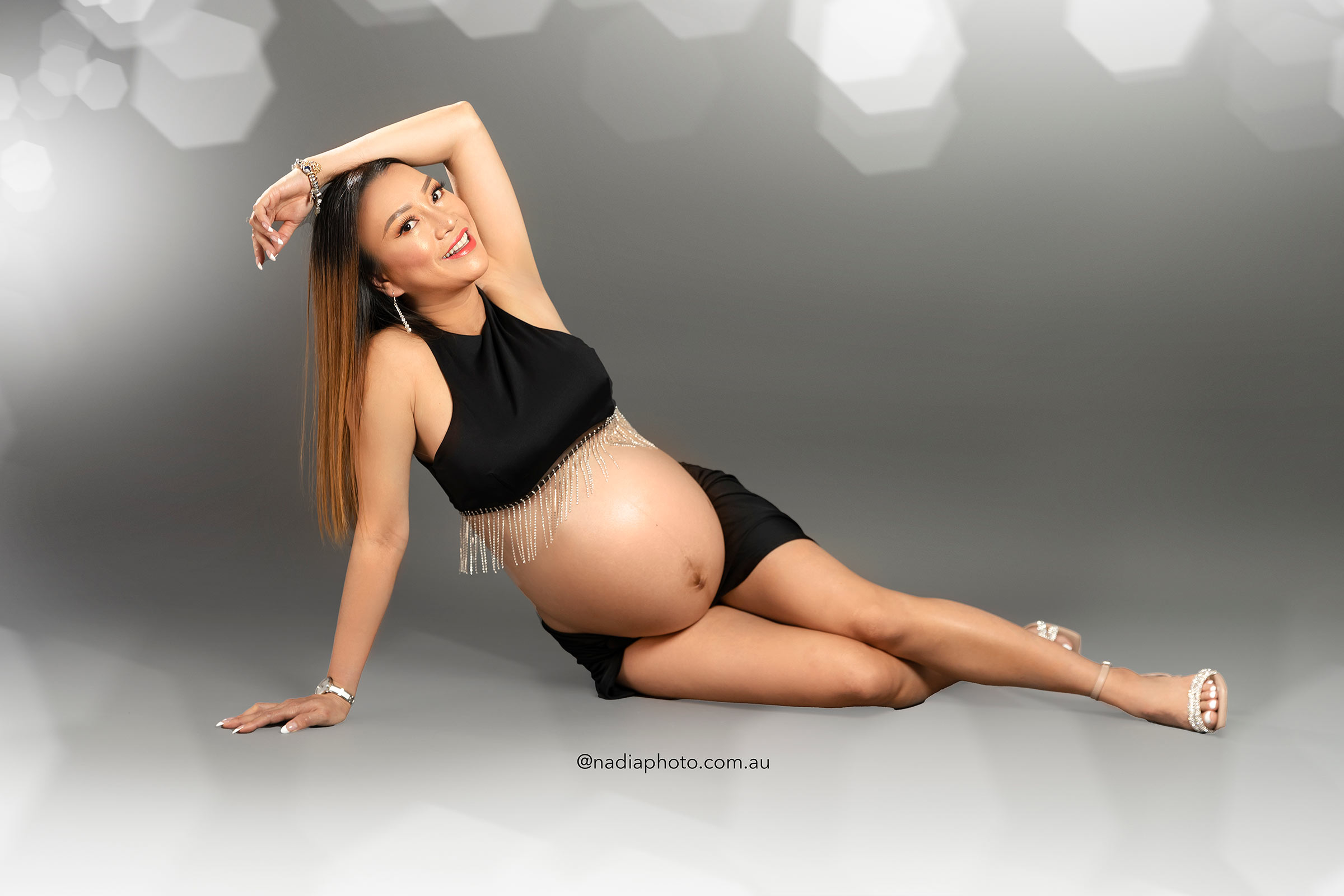 Maternity Pregnancy Photoshoot in studio Brisbane  - NadiaPhoto