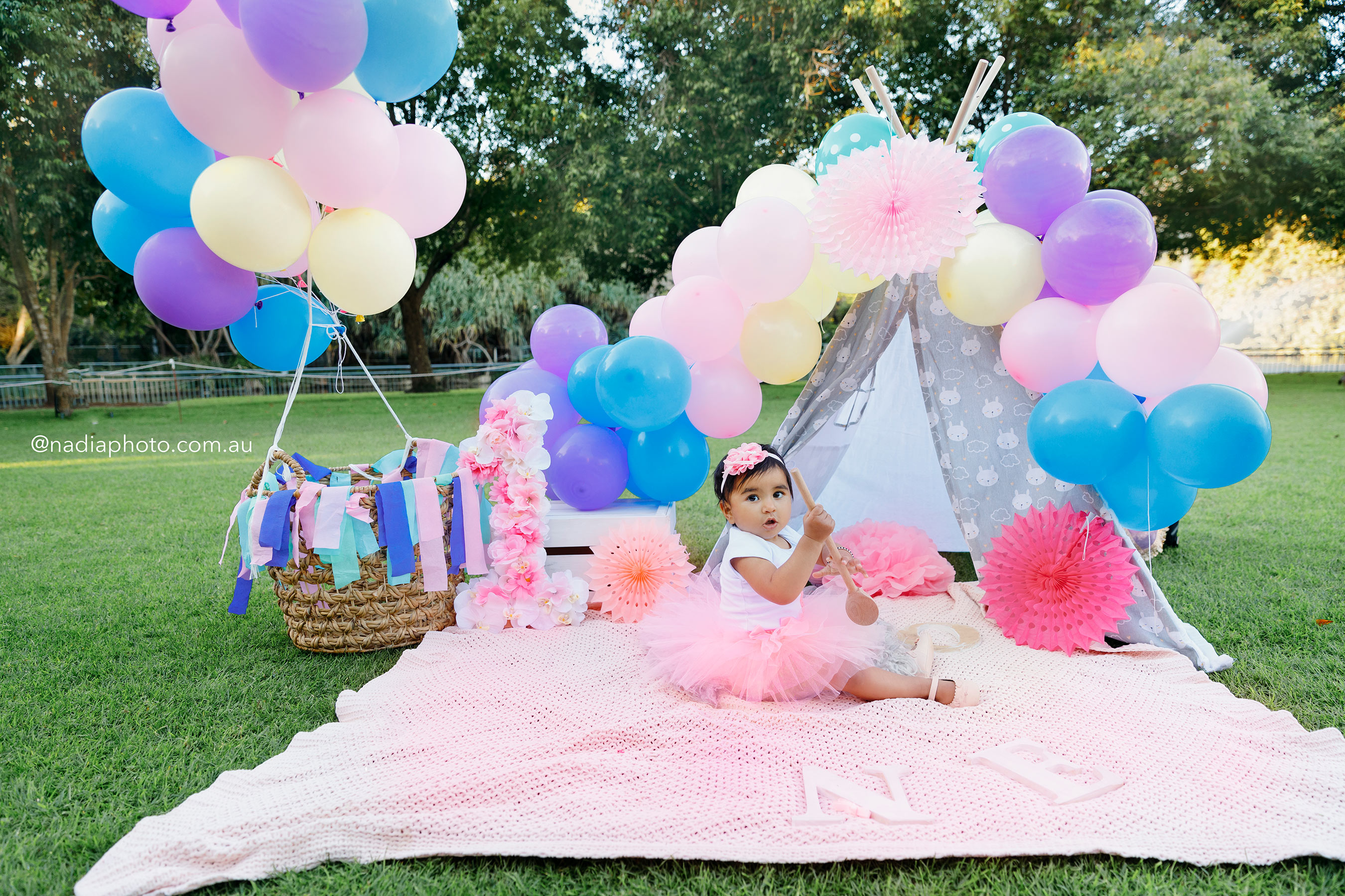 First Birthday Photoshoot in Roma Street Parklands