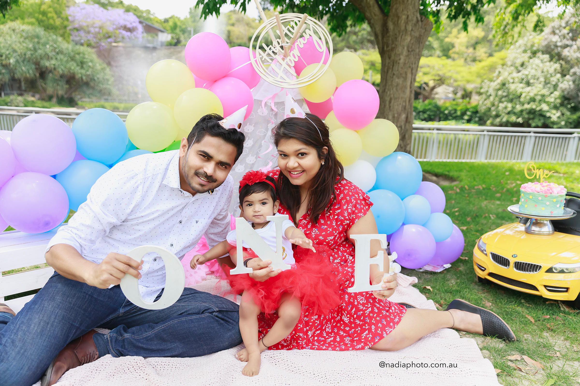 First Birthday Photoshoot in Roma Street Parkland