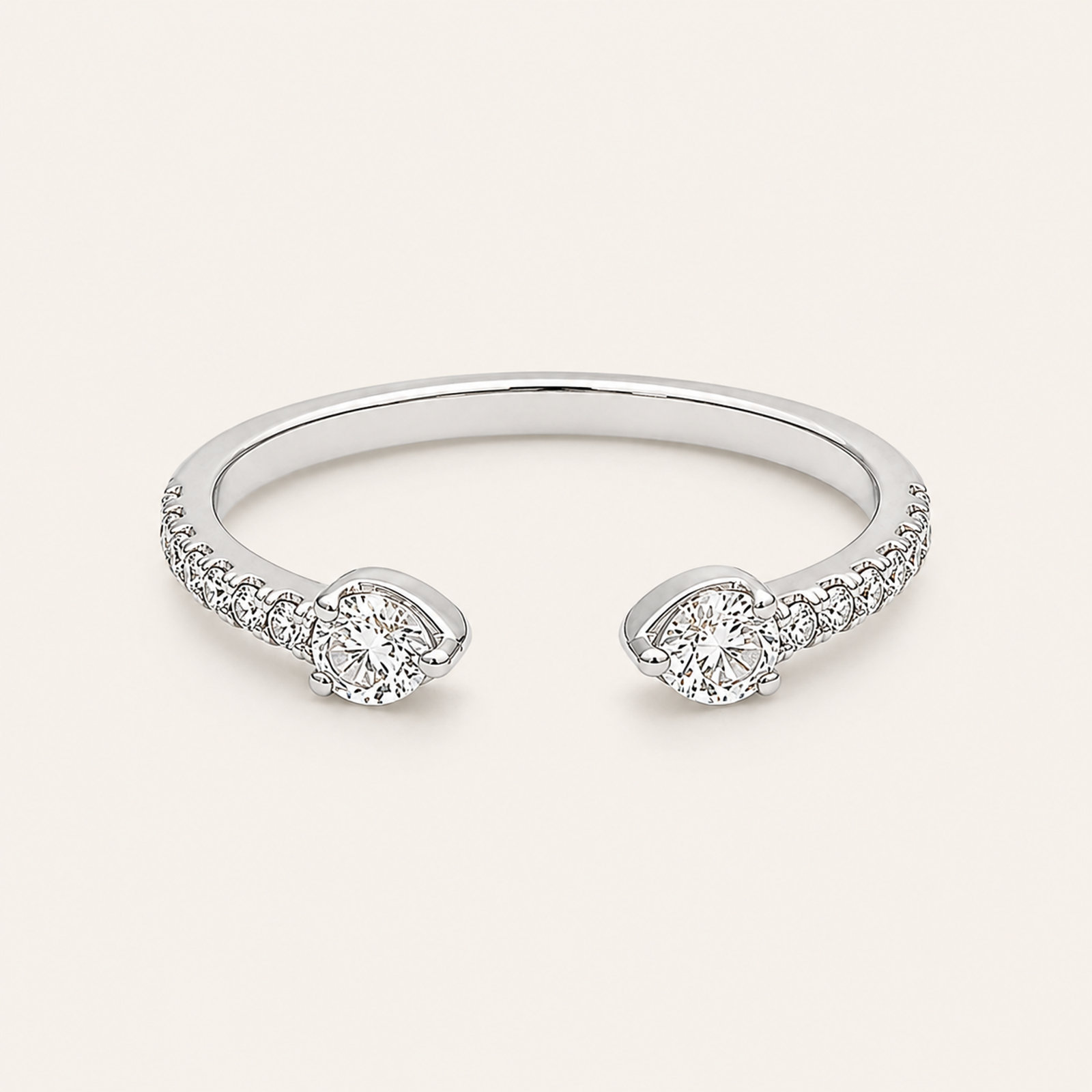 18k Open Diamond Cuff Ring