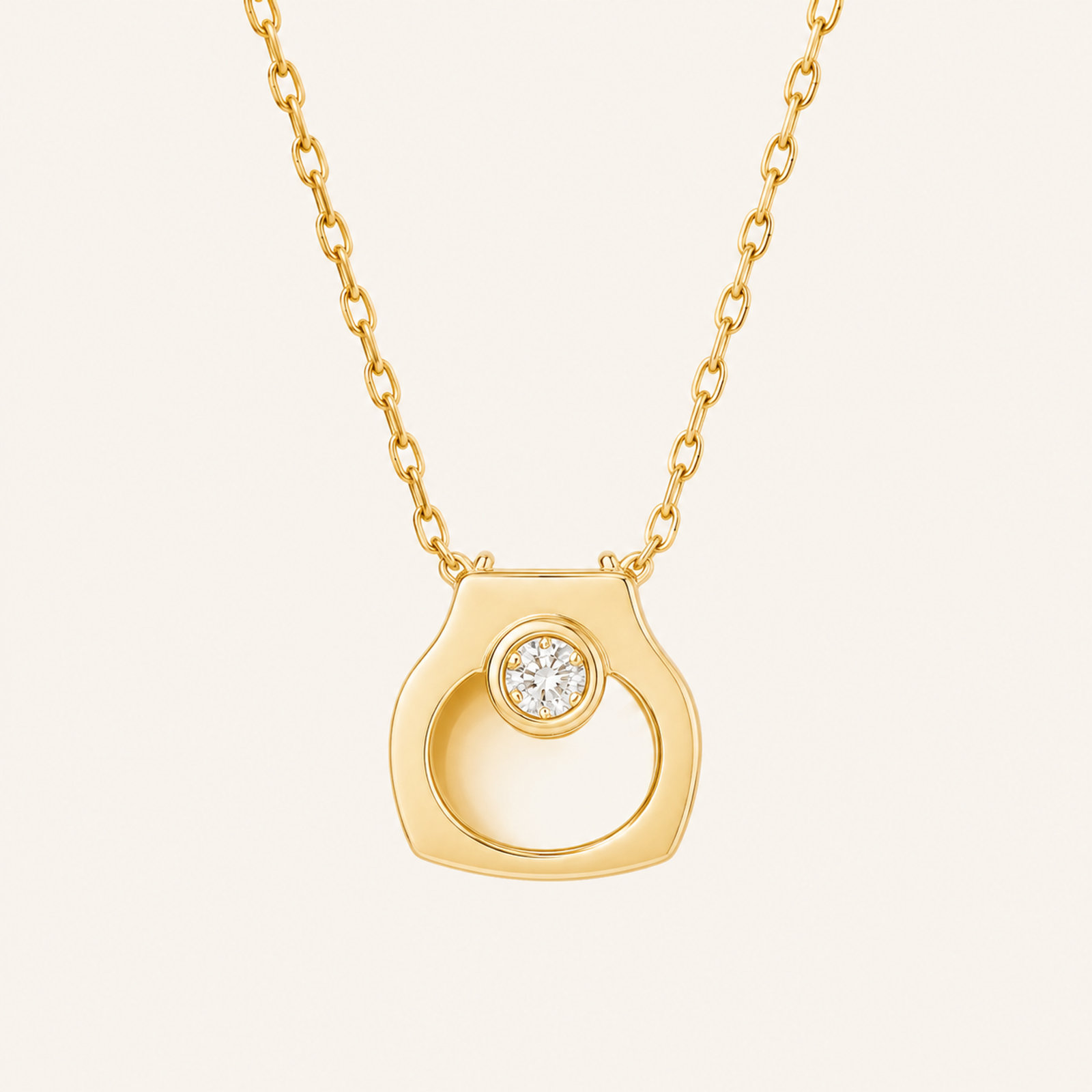 18k Luna Poise Natural Diamond Pendant