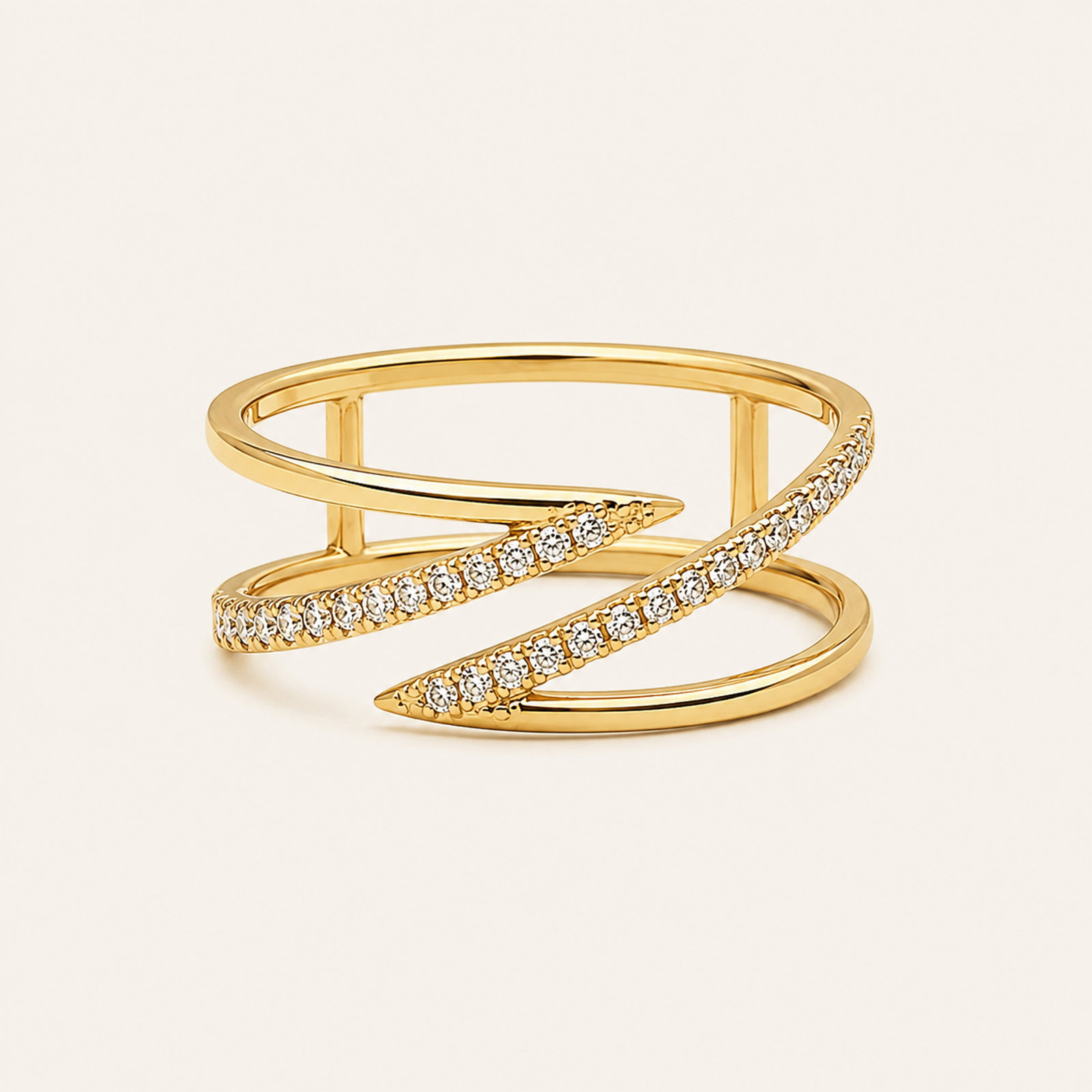 18k Diamond Spiral Wrap Ring