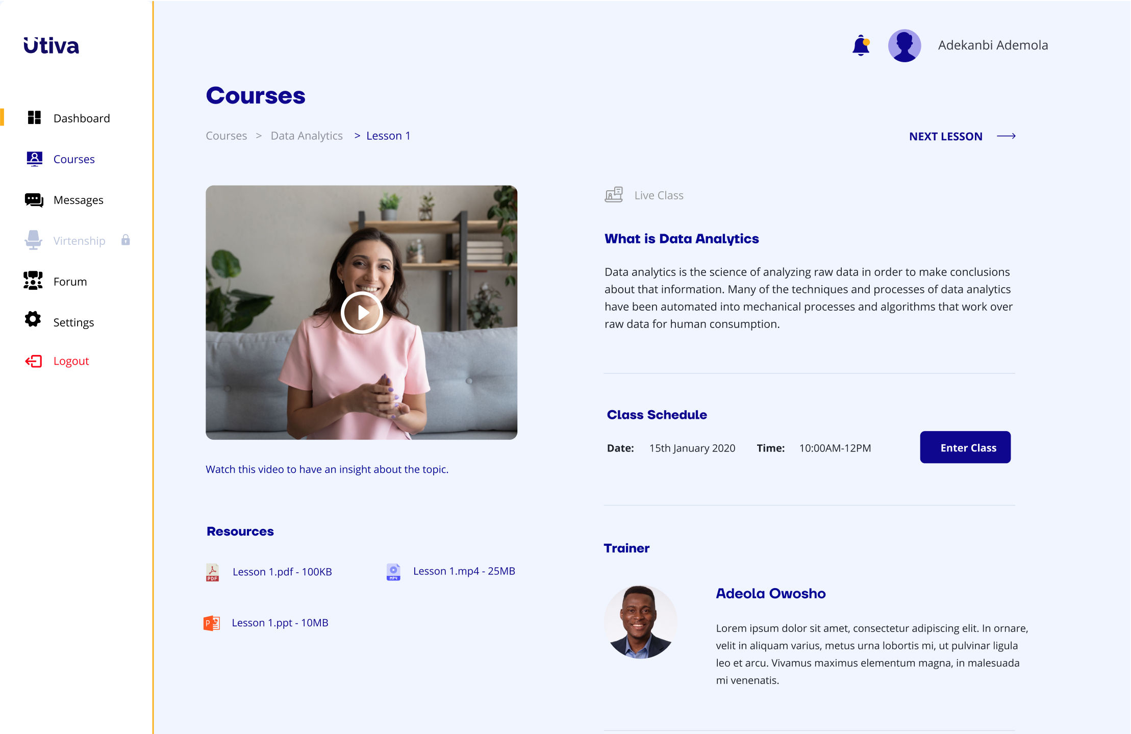 utiva learning platform