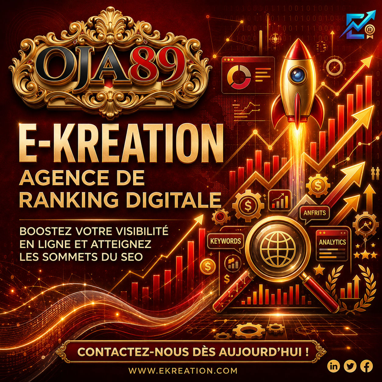 Thumbnail 1 of 3, Poster, OJA89 ~ E-kreation Agence de Ranking Digitale Resmi Dengan Permainan yang Ada Didalamnya designed and sold by OJA89.