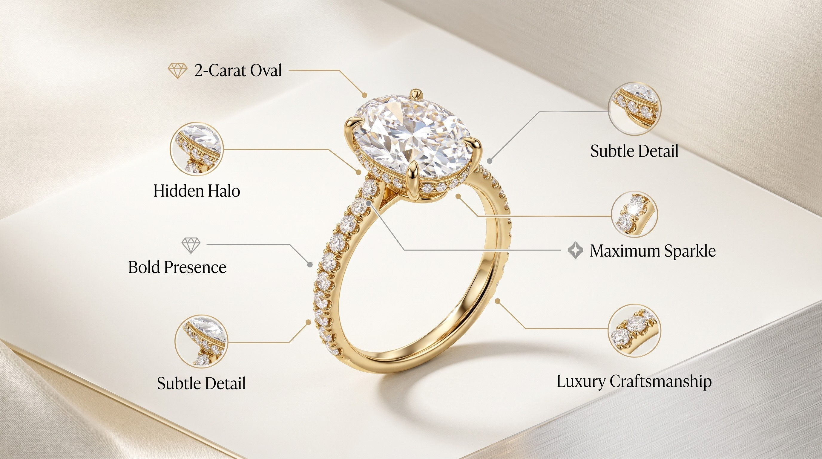 Hidden Halo Engagement Rings