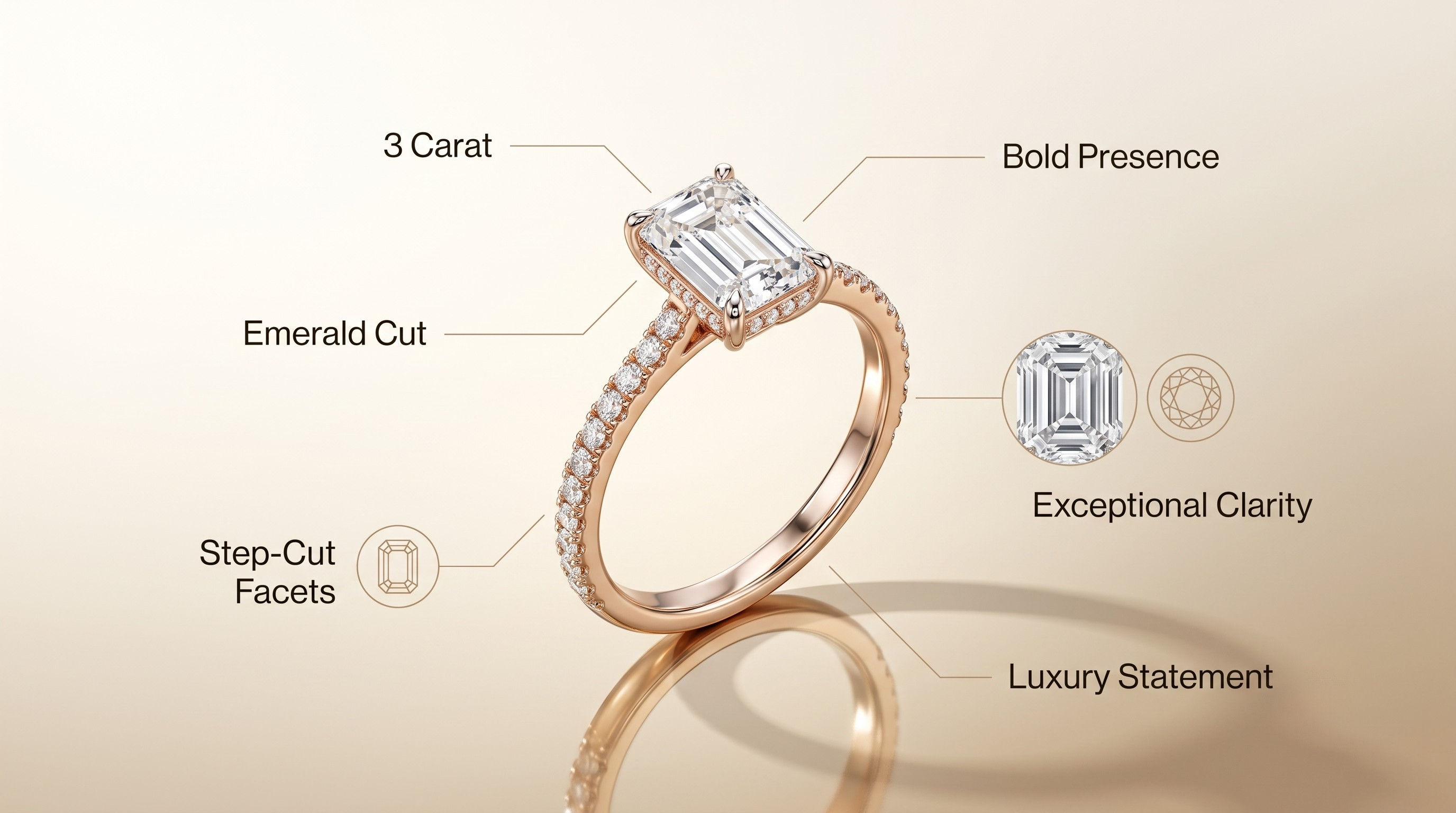  emerald cut diamond ring