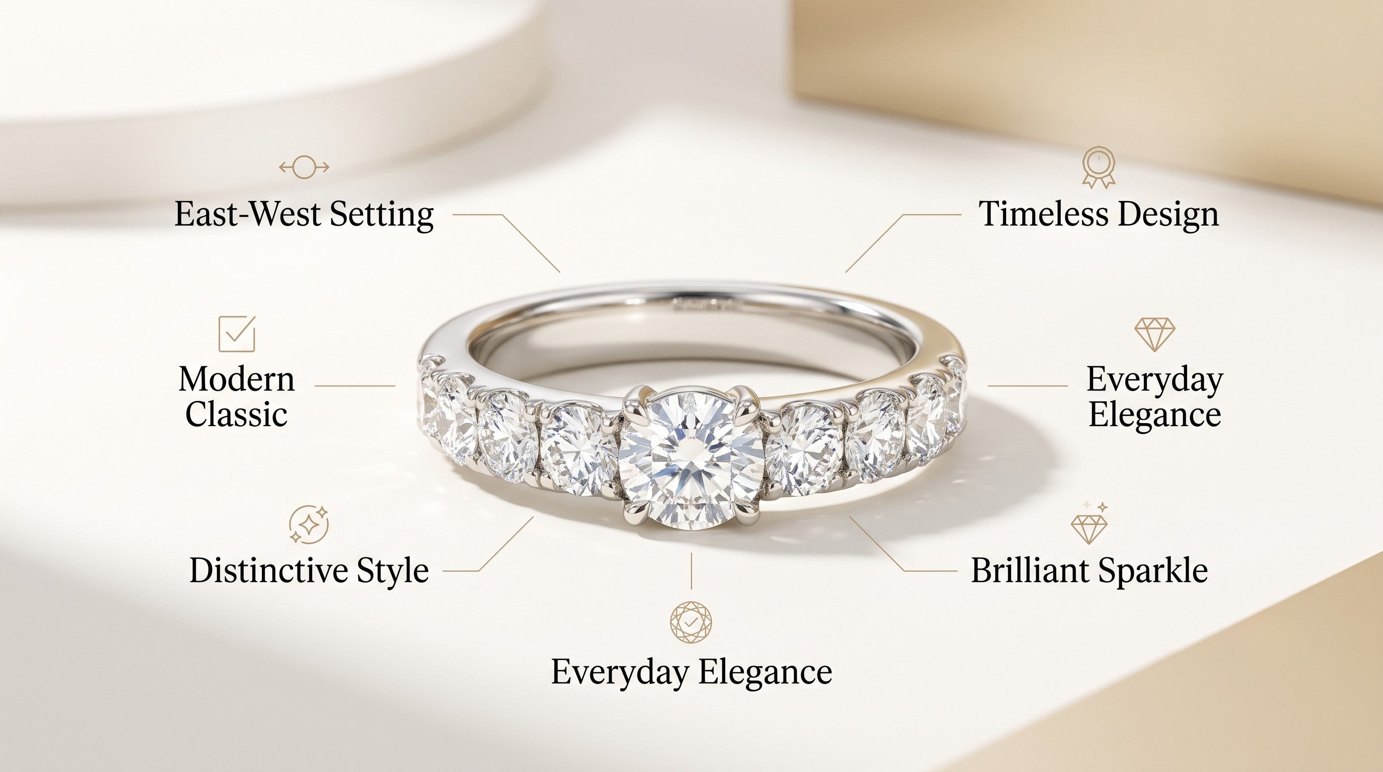 East-West Diamond Bands