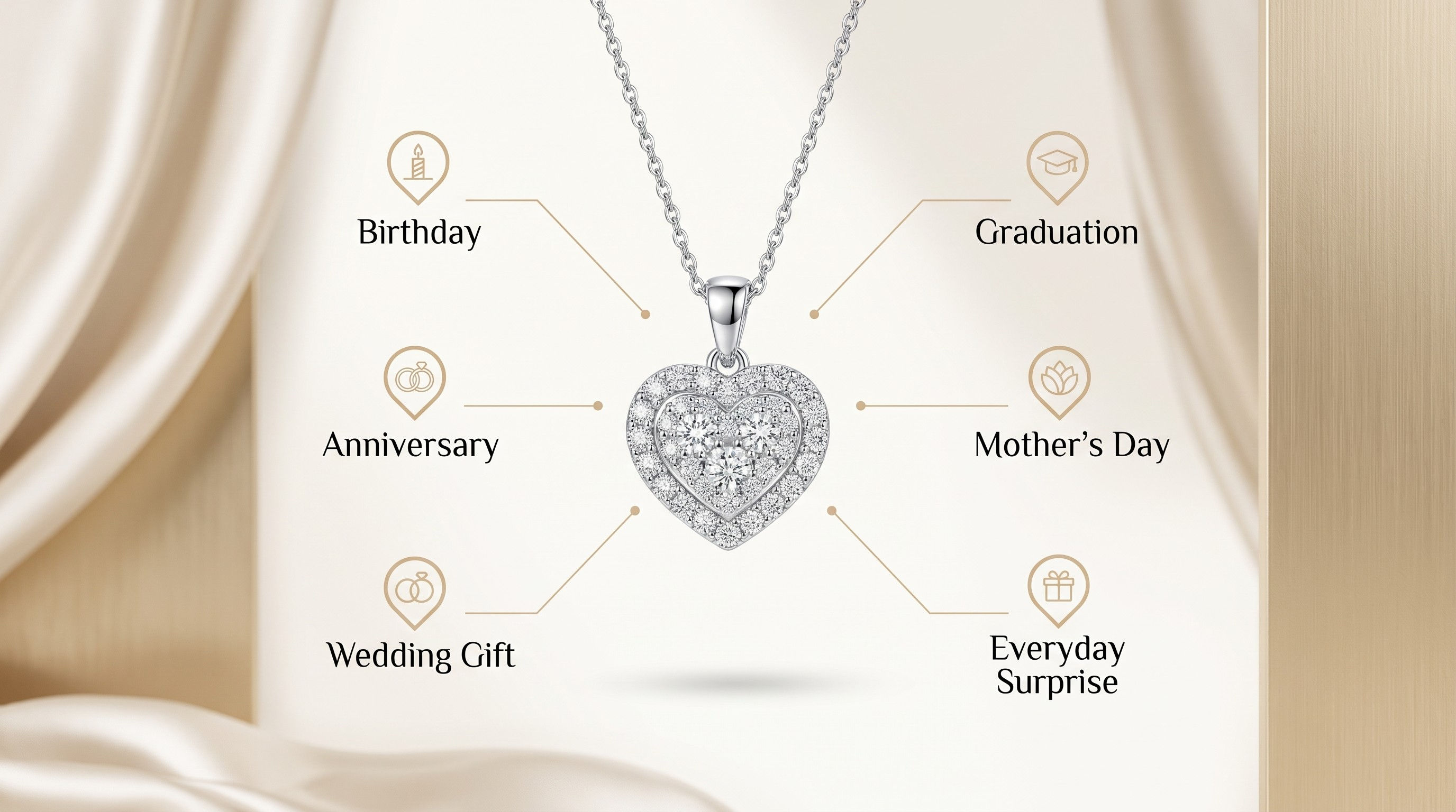 diamond clover pendant