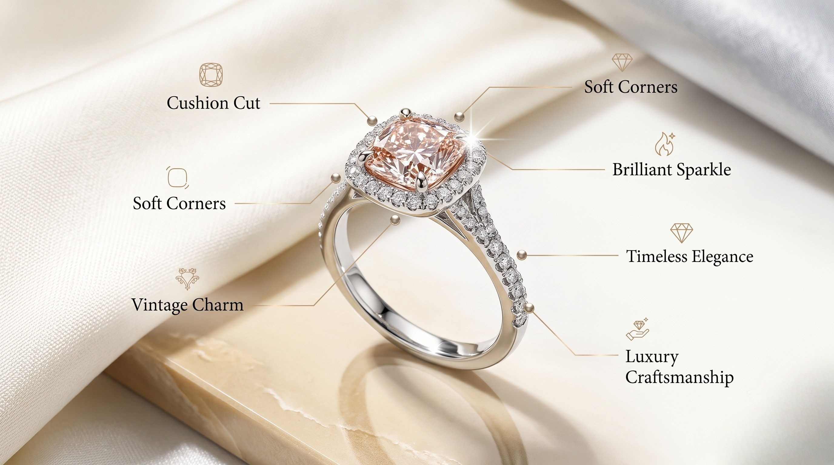 cushion engagement ring