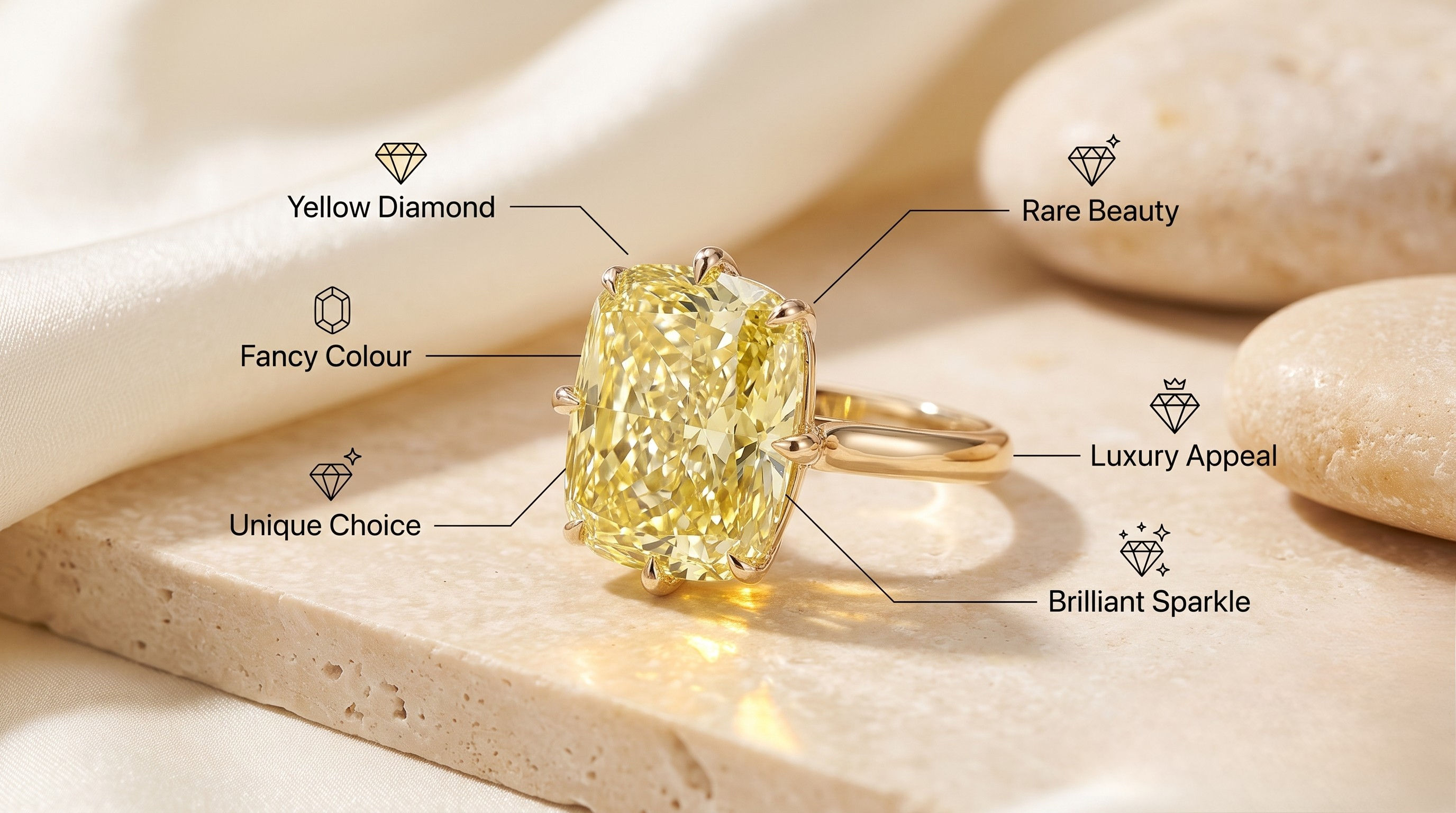 Yellow diamond engagement ring