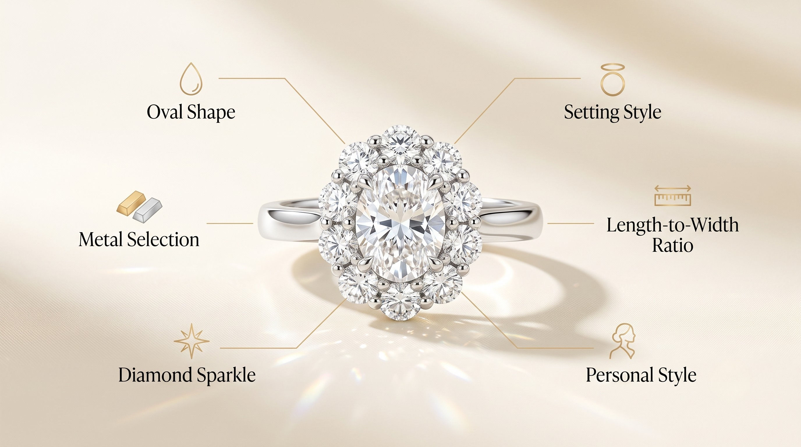 Oval cut engagement rings