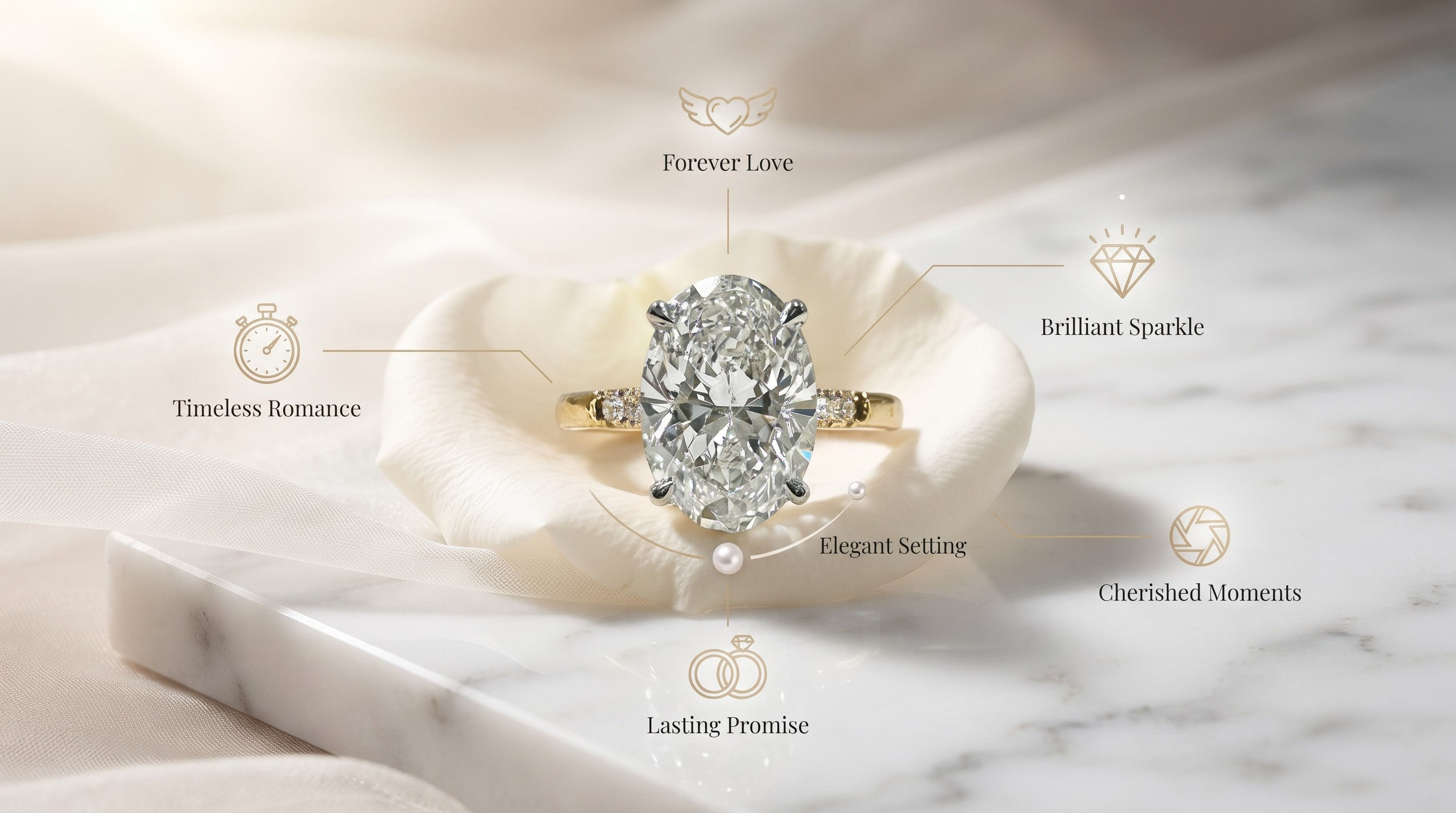 Cathedral diamond ring 