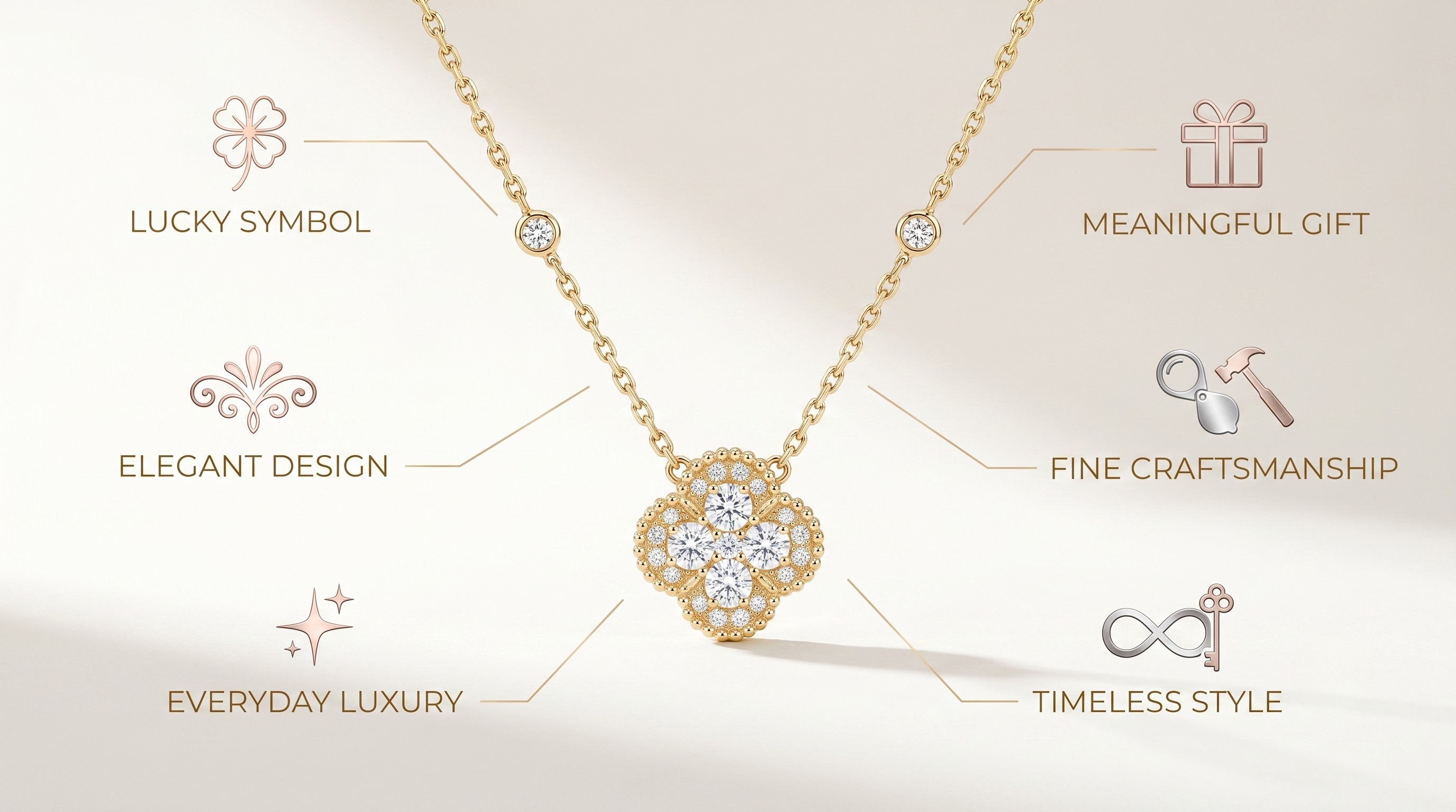 Four leaf clover necklace