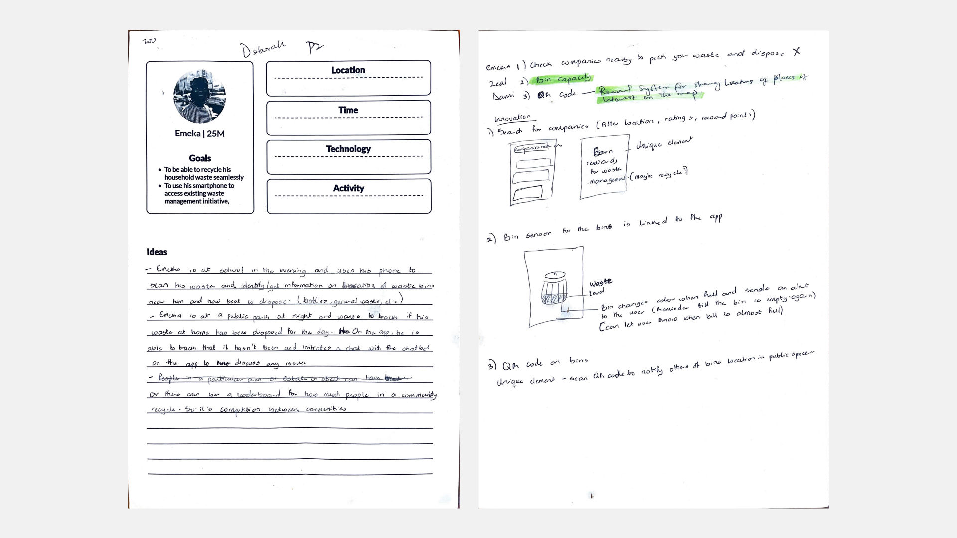 Gamebidea participant sheet