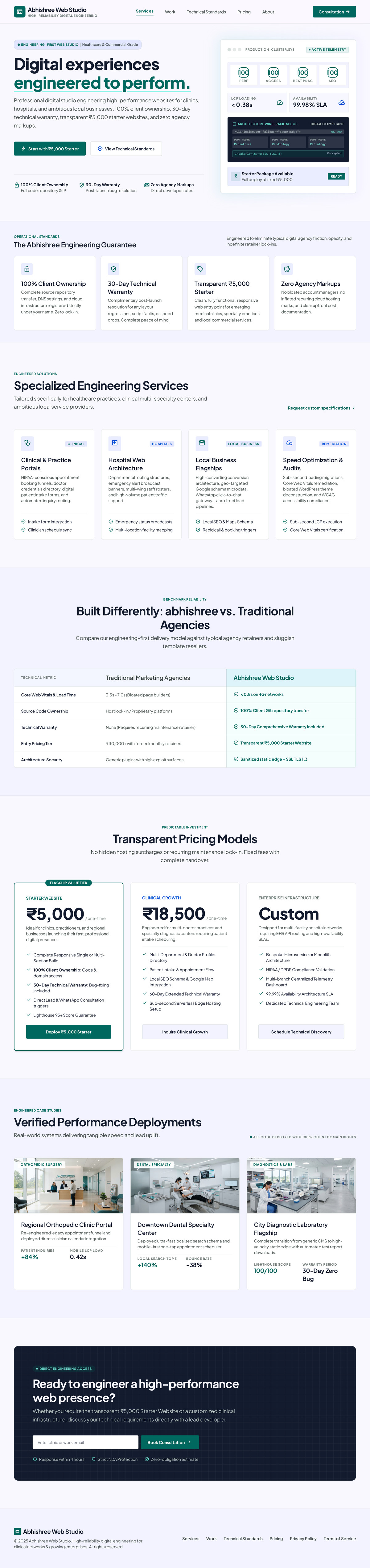 Clinical Minimal Google Stitch Artboard