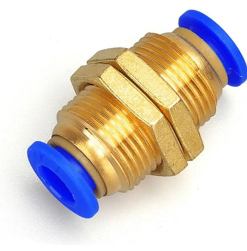 Válvula Conector Tipo Recto Acople Neumático Doble Y Rosca