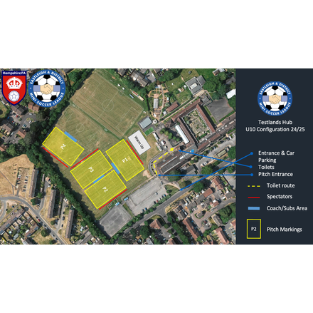 U10s Pitch Layout venue map