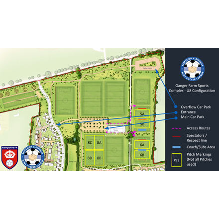 U8s Pitch Layout venue map