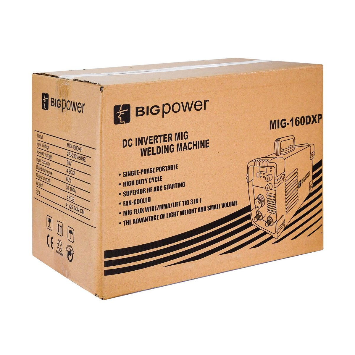 เครื่องเชื่อมอินเวอร์เตอร์ MIG-160DXP เครื่องเชื่อมไฟฟ้า ตู้เชื่อม ตู้เชื่อมไฟฟ้า ขายเครื่องมือช่าง จำหน่ายเครื่องมือช่าง เครื่องมือช่าง บิ๊กพาวเวอร์ bigpower BGP-MIG160DXP