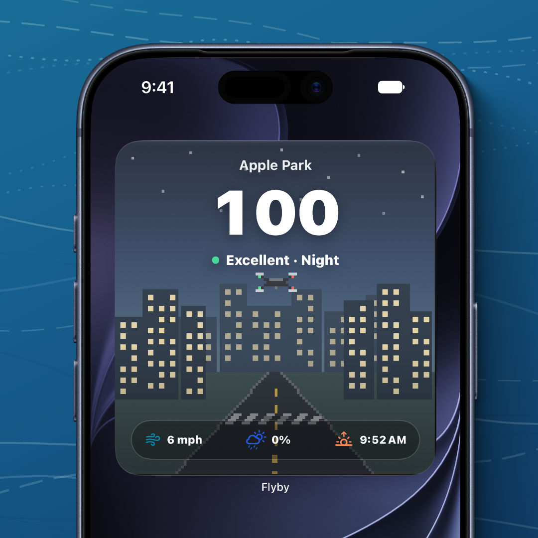 Flyby's updated widget