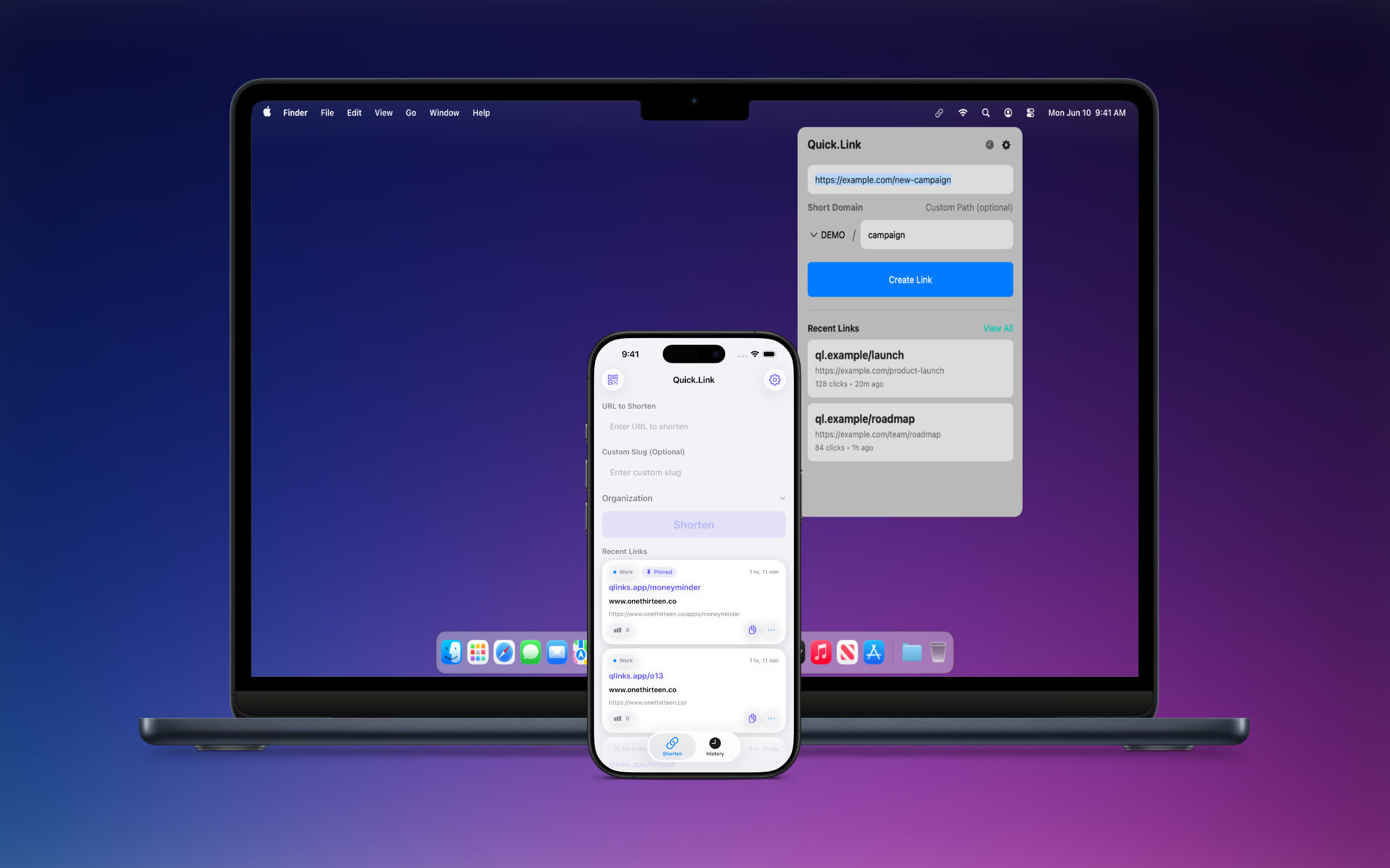 Quick.Link app screenshot