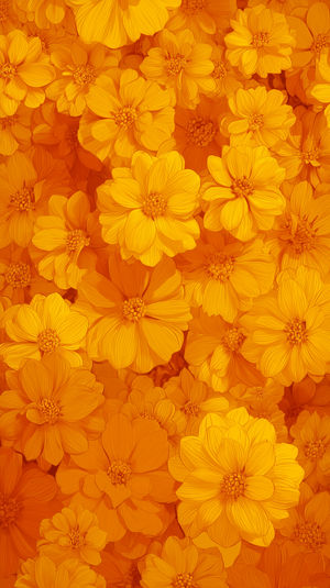 Yellow Floral Wallpaper - Premium iPhone Lock Screen Wallpaper