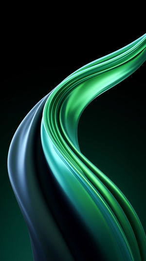 Abstract Green Wave Flow
