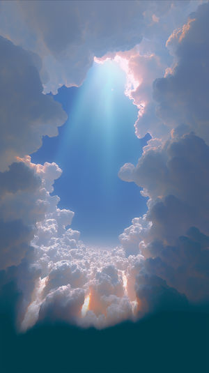 Heavenly Cloud Escape - Premium iPhone Lock Screen Wallpaper